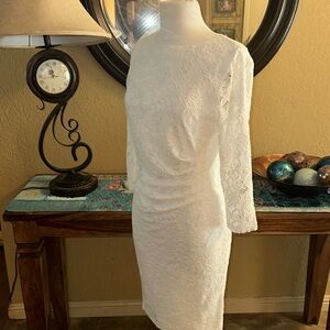 Kasper White Lace Dress